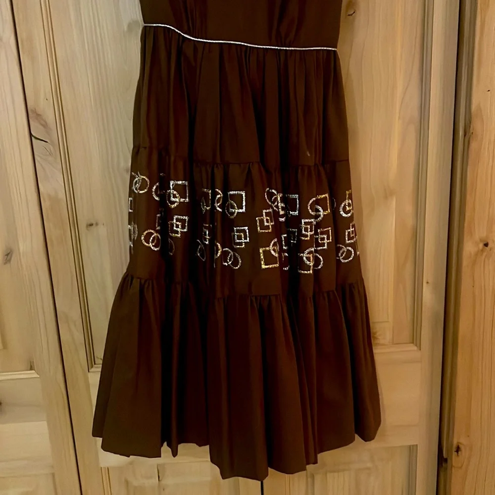 Vintage Western Wear Dress- Rockmount Ranch Wear Size 10 Brown - Picture 8 of 8